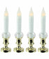 Northlight Set of 4 LED Flickering Window Christmas Candle Lamp with Timer 8.5"